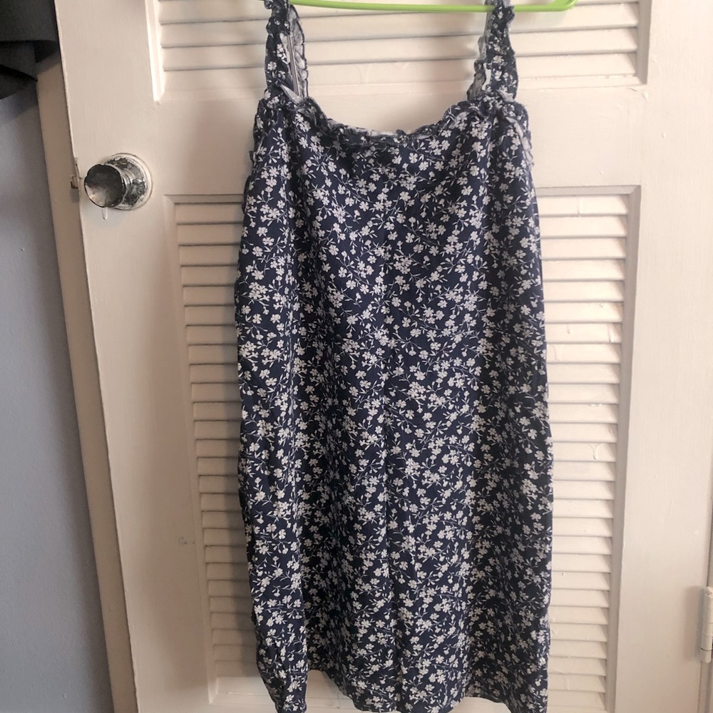 Blue white flower dress